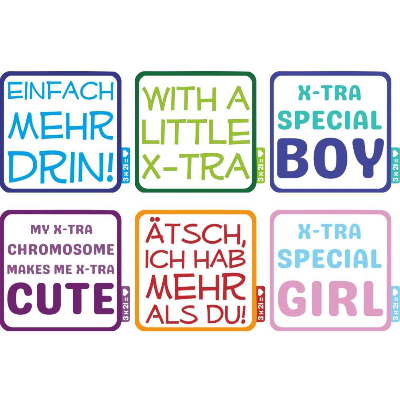 6 Plotterdateien zum Welt Down Syndrom Tag - svg - dxf - jpg