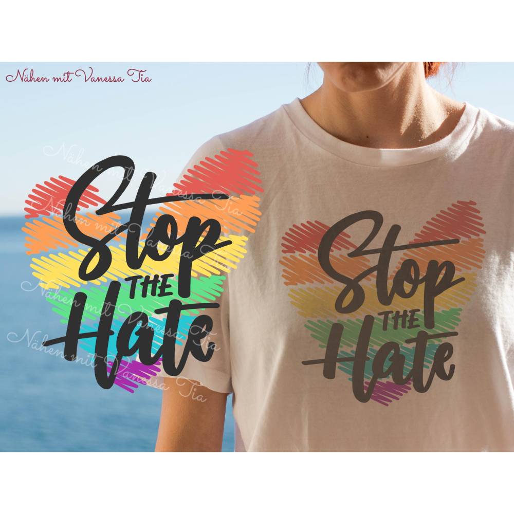 Plotterdatei Pride | Stop The Hate SVG DXF Bild 1