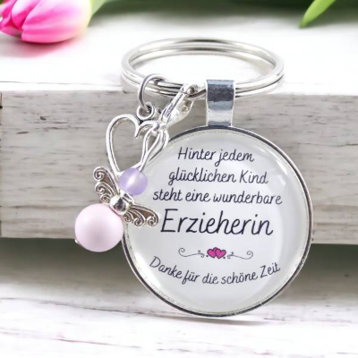 Erzieherin Abschiedsgeschenk | Schlüsselanhänger Erzieherin | Andenken Kita Schutzengel