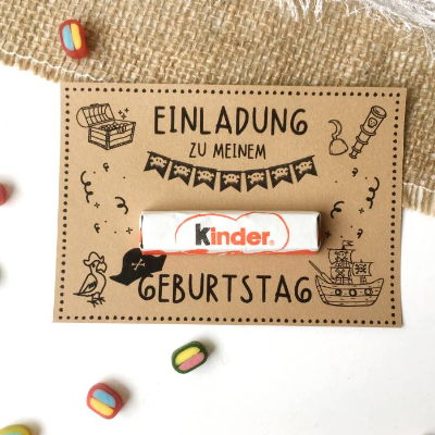 Druckvorlage Einladung Kindergeburtstag I Piraten I Geburtstagseinladung Kinder I Bastelvorlage I zum Drucken