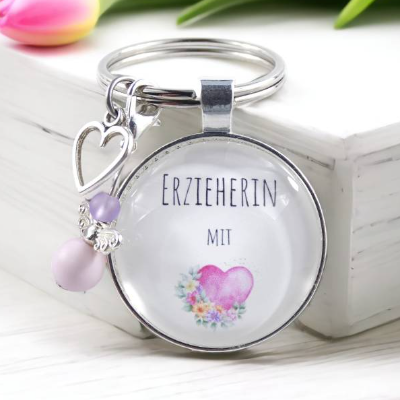 Erzieherin Abschiedsgeschenk | Schlüsselanhänger Erzieherin | Andenken Kita Schutzengel