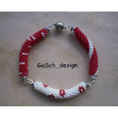 Häkelarmband, gehäkeltes Perlenarmband * Volle Vielfalt