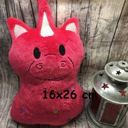 Einhorn ITH Stickdatei  16x26 Kuschelkissen Einhornkissen Türstopper Einhornliebe