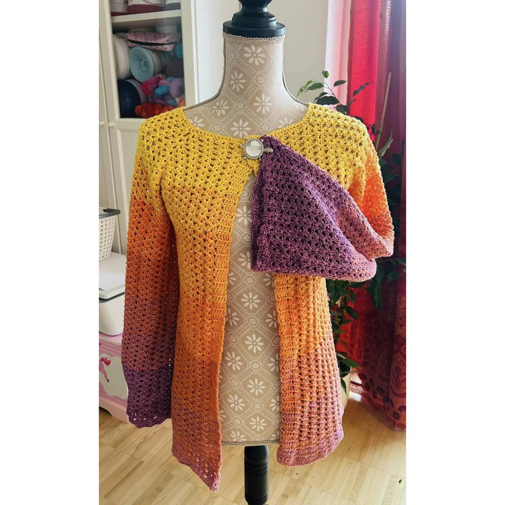 Häkelanleitung, Häkeljacke, Strickjacke, Cardigan Anleitung zum