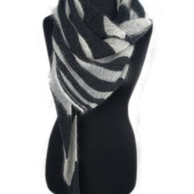 Strickanleitung Streifentuch stricken Dreieckstuch