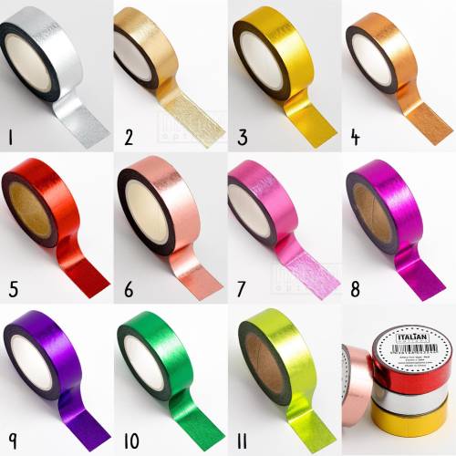 Washi Tape Metallic 15mm x 10m Rolle