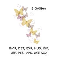 Stickdatei Schmetterling in 3 Größen Bild 1