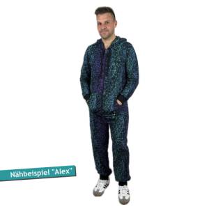 PDF Schnittmuster mit Ebenen Unisex Jumpsuit Alex, Gr. XXS-3XL | e-book, Herren & Damen Schnitt Onesie mit farbiger Näha Bild 5