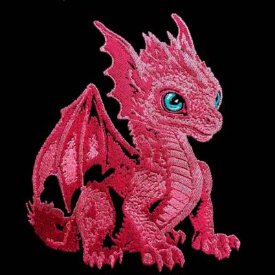 Drache sitzend Color Lichteffekt 12-14x18cm