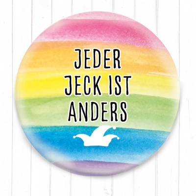 Jeder Jeck ist anders Button – 3 Größen | Düsseldorf Karneval Accessoire