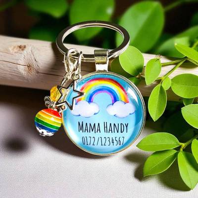 Notfallanhänger | Schlüsselanhänger | Telefonnummer von Mama/Papa
