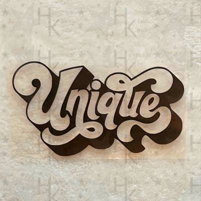 Bügelbild - Unique | Spruch | Logo | Graffiti - viele mögliche Farben