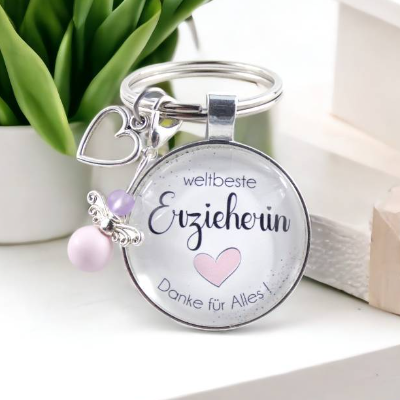 Erzieherin Abschiedsgeschenk | Schlüsselanhänger Erzieherin | Andenken Kita Schutzengel