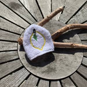 Zitronen-Waschlappen Stickdatei  ITH 10x10 Waschhandschuh Geschenk Frucht Zitrone Bild 2