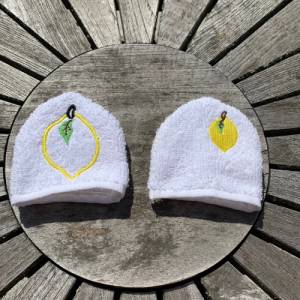 Zitronen-Waschlappen Stickdatei  ITH 10x10 Waschhandschuh Geschenk Frucht Zitrone Bild 7