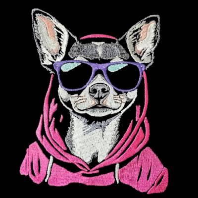 Chihuahua cool Color Lichteffekt 18x18 bzw. 20x20cm 