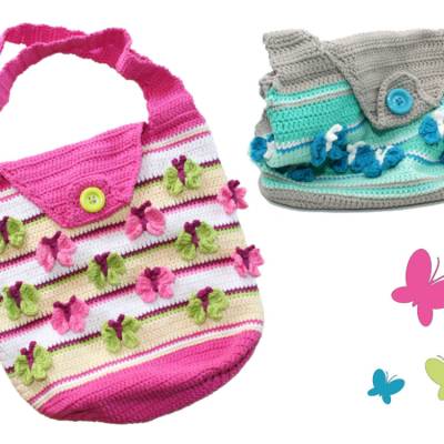 Tasche - Schmetterlinge - Häkelanleitung