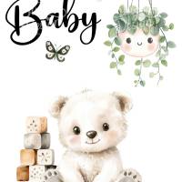 Babykarten-Set mit süßen Tiermotiven – Digital zum Ausdrucken - PDF DIN A4 - Set 1 Bild 5