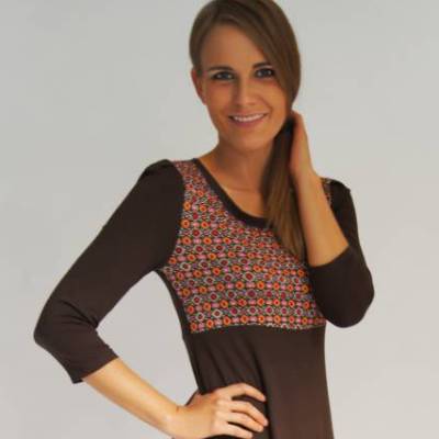 Kleid AVA Braun-Retro