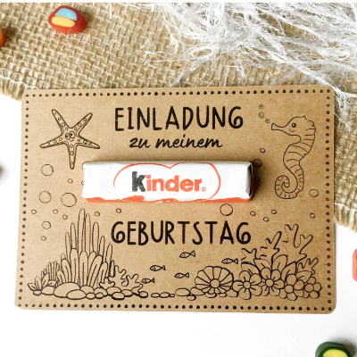 Druckvorlage Einladung Kindergeburtstag I Meer I Geburtstagseinladung Kinder I Geburtstag Einladung I Bastelvorlage