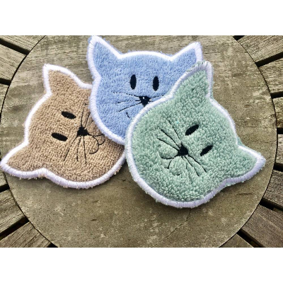Abschminkpad Katze Stickdatei ITH 10x10 cm Waschpad Kosmetikpad Pad Anleitung in deutscher Sprache