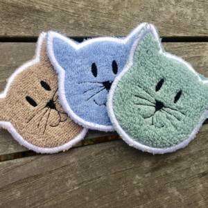 Abschminkpad Katze Stickdatei ITH 10x10 cm Waschpad Kosmetikpad Pad Anleitung in deutscher Sprache Bild 2