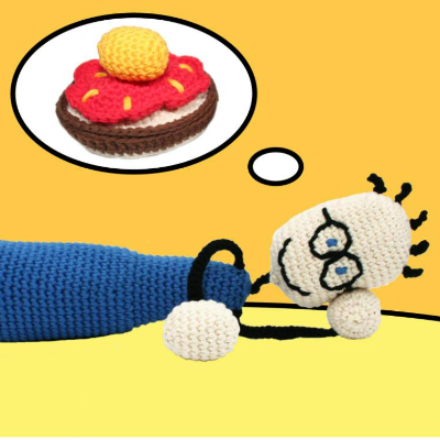 TOM & Das Erdbeermarmeladebrot mit Honig - Häkelanleitung