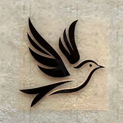 Bügelbild - Vogel | Silhouette | Flug - viele mögliche Farben