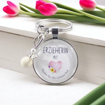 Erzieherin Abschiedsgeschenk | Schlüsselanhänger Erzieherin | Andenken Kita Schutzengel