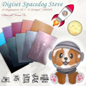 Spacedog Steve Digiset JPG PNG Bild 1