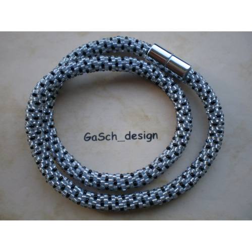 Häkelkette, gehäkelte Perlenkette * Im Glaspalast