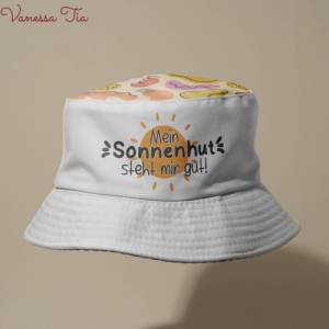 Sonnenhut | Spruch Mit Sonne Plotterdatei SVG Cut File DXF Sommer Bild 4