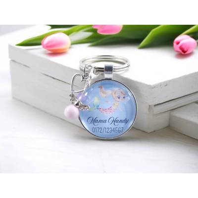 Notfallanhänger | Schlüsselanhänger | Telefonnummer von Mama/Papa