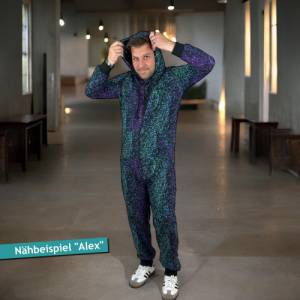 Bundle, 3er Set PDF Schnittmuster mit Ebenen Jumpsuit | e-book, Kinder, Herren & Damen Schnitt Onesie mit Nähanleitung ( Bild 8