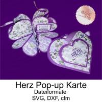 Plotterdatei Herz Pop-up Karte Bild 1