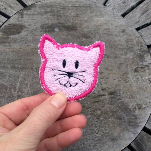 Abschminkpad Katze Stickdatei ITH 10x10 Waschpad 6 cm Abschminkpads Pads