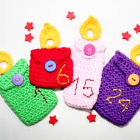 Mini-Kerzentäschchen - Adventskalender - Häkelanleitung Bild 2