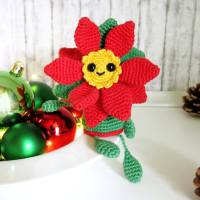 Kleiner Weihnachtsstern - Poinsettia - Häkelanleitung Bild 1