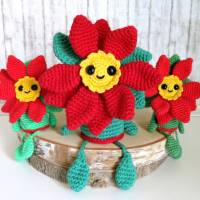 Kleiner Weihnachtsstern - Poinsettia - Häkelanleitung Bild 3