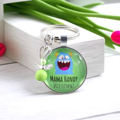 Notfallanhänger | Schlüsselanhänger | Telefonnummer von Mama/Papa