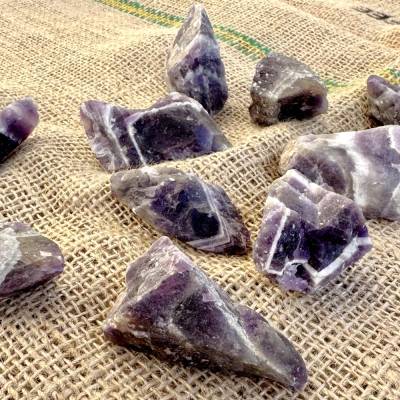 Traum Amethyst Stein, Chevron Stein, Amethyst Stein, Chakra Heilsteine, Heilsteine für Meditation, Reiki, Dekosteine