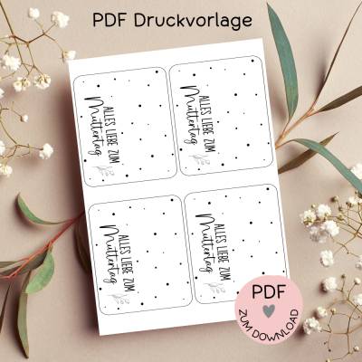 Digitale Datei, PDF-Druckvorlage Tütenklappe 