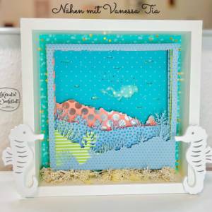 Schattenboxmotiv Unterwasser | Taucher Plotterdatei SVG Cut File DXF Bild 3