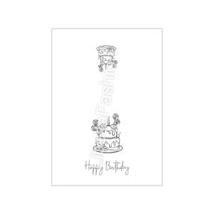 Geburtstagskarte 1 download Geburtstag Karte Grußkarte A4 digitaler Sofortdownload zum selbst ausdrucken pdf Bild 2