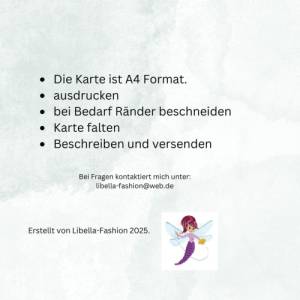 Geburtstagskarte 1 download Geburtstag Karte Grußkarte A4 digitaler Sofortdownload zum selbst ausdrucken pdf Bild 3