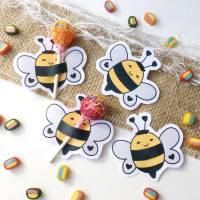 Druckvorlage Tischdeko - Biene - Geburtstag - Lutscher - Streudeko - Party - Feier - ausdrucken - Gastgeschenk - Hummel Bild 3