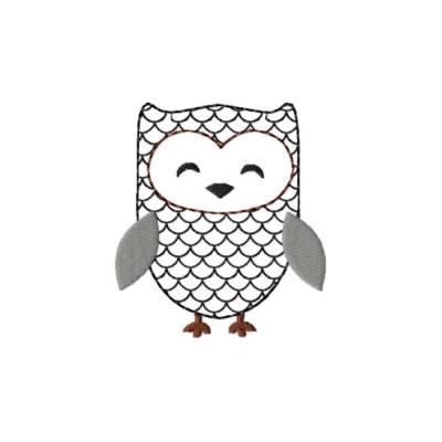 Stickdatei Freebie - Eule Redwork