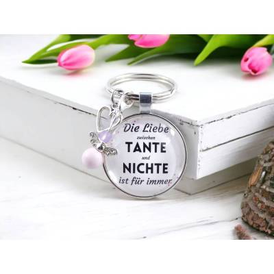 Schlüsselanhänger Die Liebe zwischen Tante und Nichte | Geschenk Tante