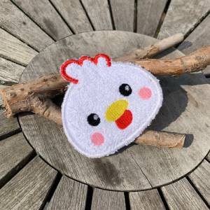 Abschminkpad Huhn Stickdatei ITH 10x10 cm Waschpad Pad Hühnerstall Ostern Bild 5