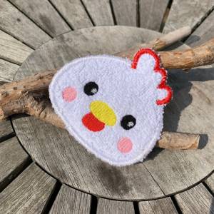 Abschminkpad Huhn Stickdatei ITH 10x10 cm Waschpad Pad Hühnerstall Ostern Bild 9